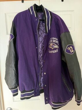 Baltimore Ravens Quilted Varsity Bomber Jacket